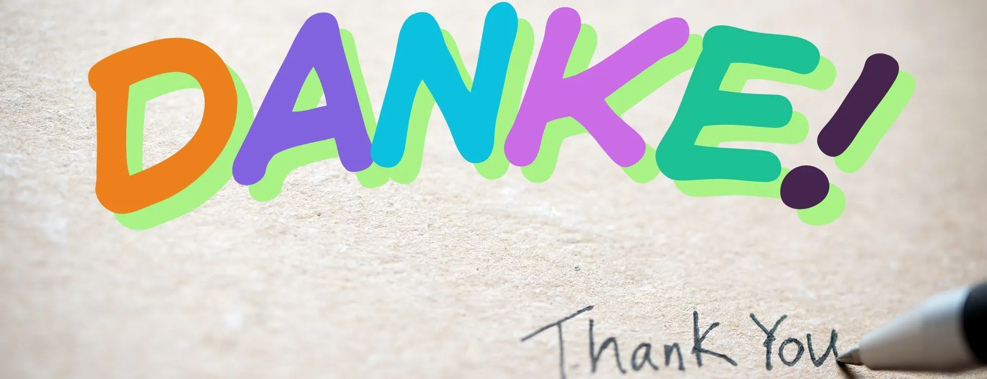 Handgeschriebenes "Danke"